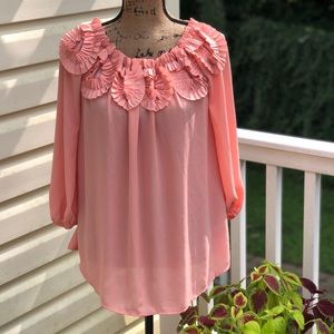 She + Sky Blouse Pinky-Peach Small